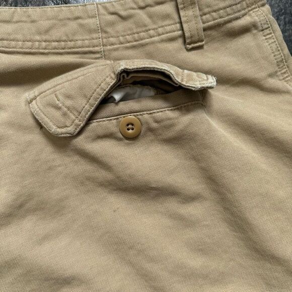 Op Ocean Pacific Men’s Tan Cargo Shorts Distressed Style Size 36 100% Cotton - Picture 16 of 16